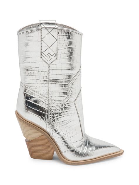 metallic cowboy fendi boots